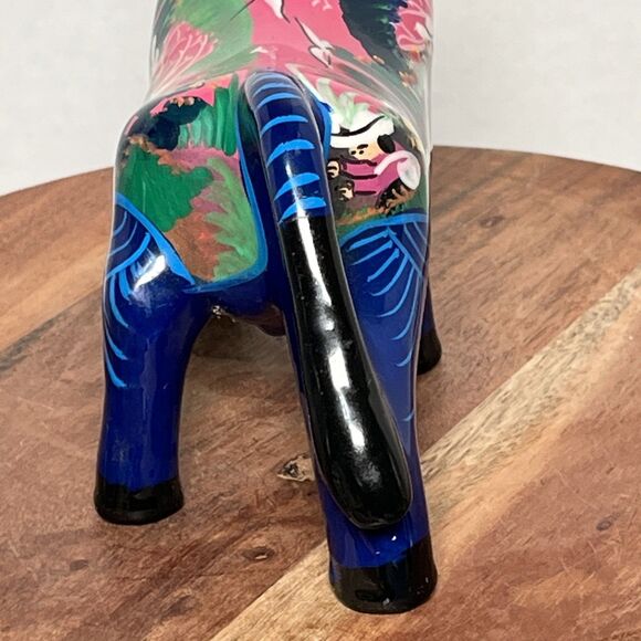 Talavera Blue Bull Steer Cow Storyteller Scene Hand Painted Mexican Folk Art - Picture 5 of 11